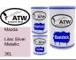 Preview: Mazda, Lilac Silver Metallic, 36L: 500ml Lackdose + 500ml Klarlack + 250ml Härter - Set, von ATW Autoteile West.